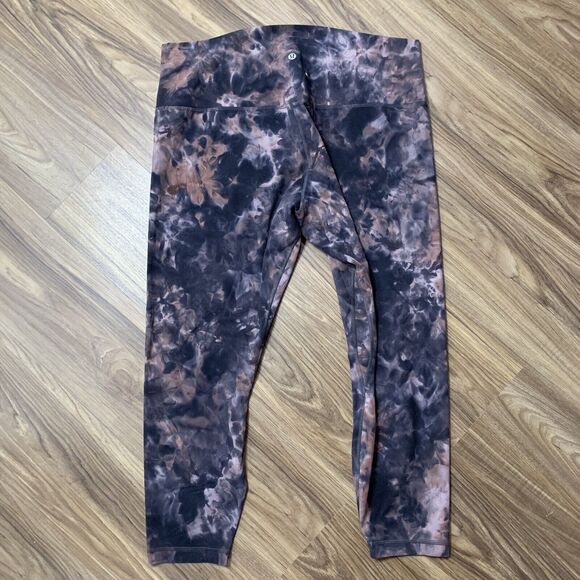 Lululemon Athletica Plus Sz 18 Align Pant 25” Crop Leggings Diamond Dye Graphite - Picture 7 of 8